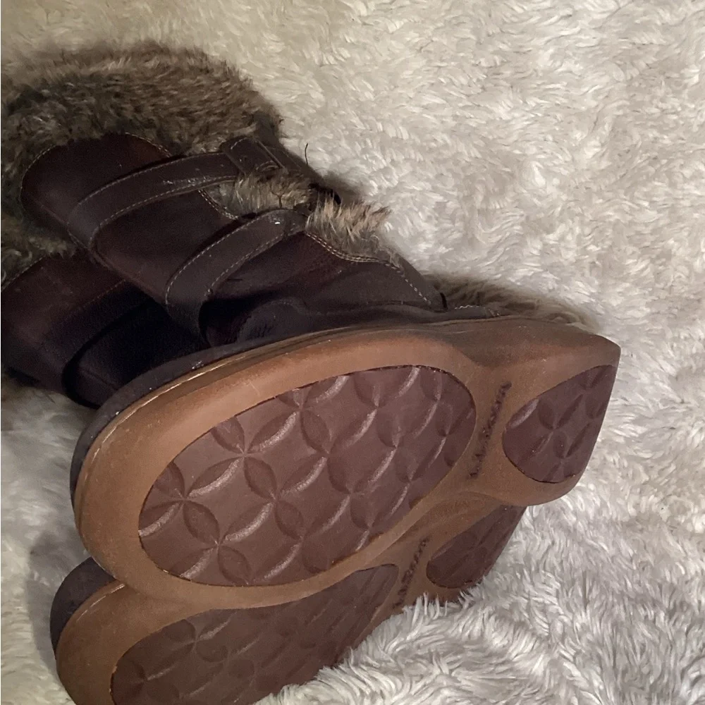 L.L. Bean Brown Winter Boots with Fur Trim
